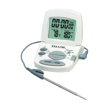 Taylor Taylor Instant Read Digital Probe Thermometer w/ Alarm & Timer 1470N